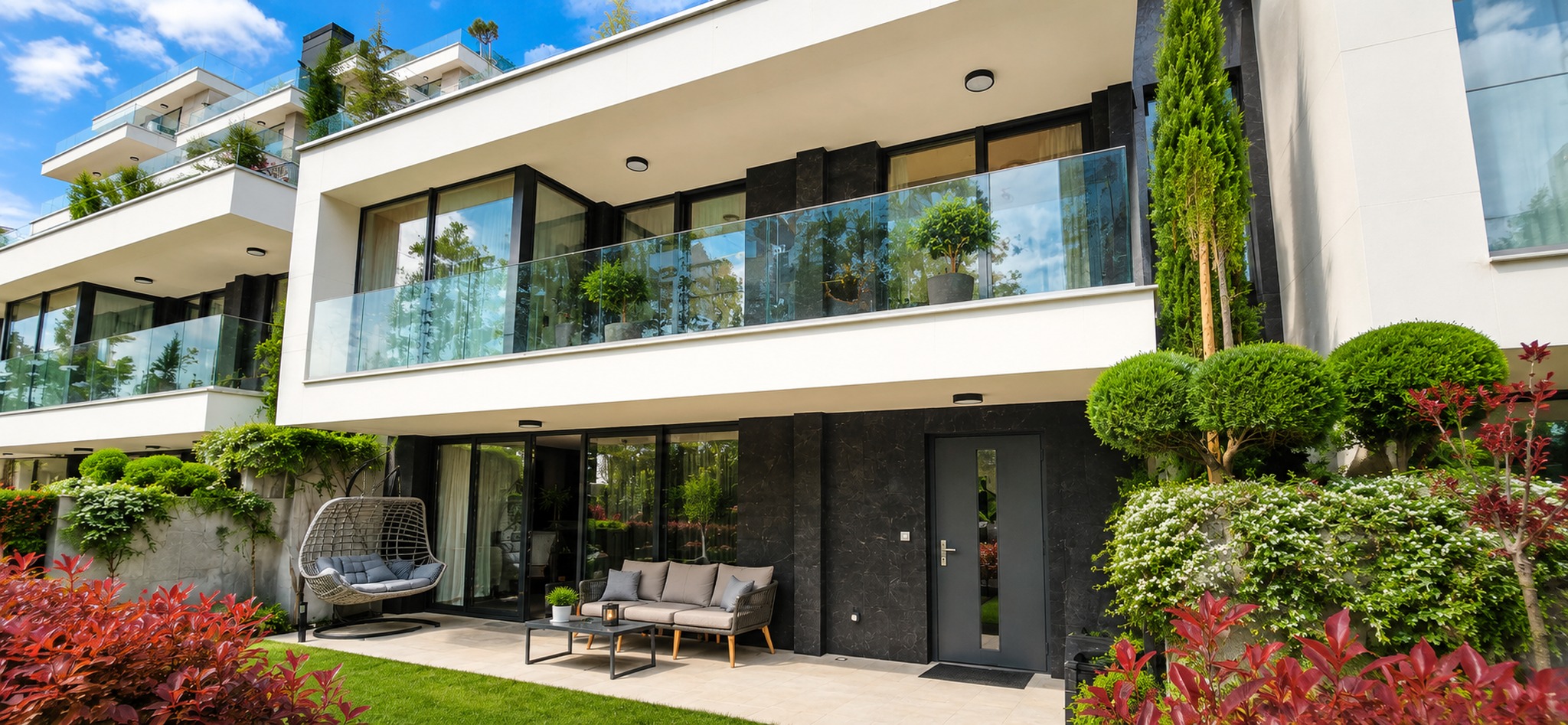 Moderne 5-Sterne-Resortanlage mit Terrasse und Garten im Azur Panorama