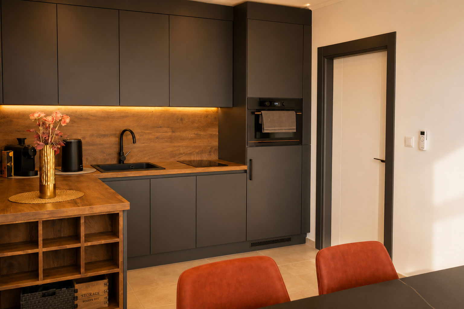 Moderne Küche im Emperium Appartement