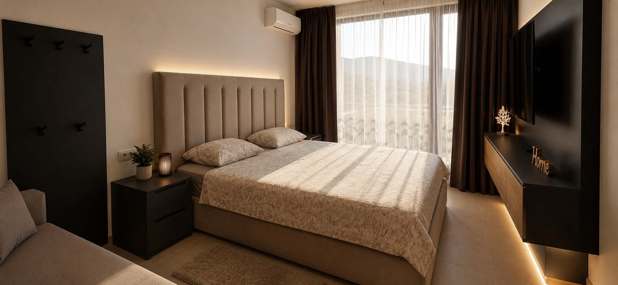 Gemütliches Schlafzimmer im Emperium Appartement