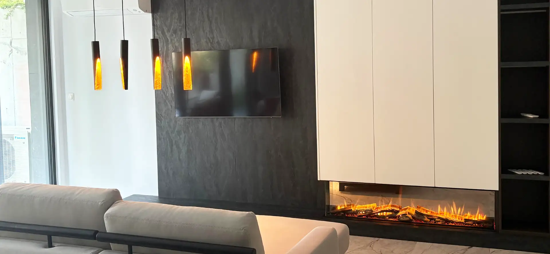 Azur Panorama Sweti Wlas Luxus Apartment Bulgarien kamin