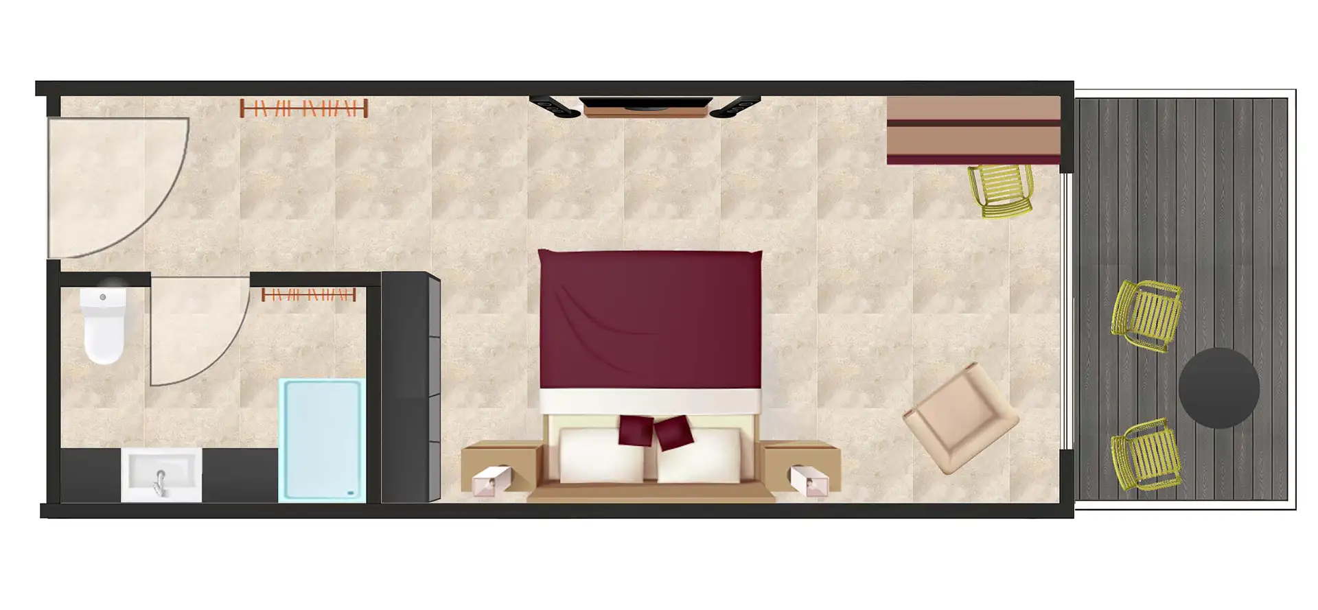 Harmony Suites Sonnenstrand Bulgarien Luxus Apartment Grundriss